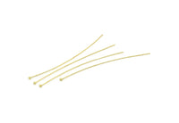 Long Ball Pin, 50 Raw Brass Ball Pins (70x0.60mm) Brc 229
