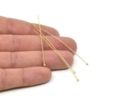 Long Ball Pin, 50 Raw Brass Ball Pins (70x0.60mm) Brc 229