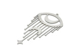 Steel Eye Charm, Stainless Steel Eye Charms With 1 Loop, Crescent Moon Charms (62x33x0.80mm) SMP2018