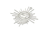 Steel Eye Charm, Stainless Steel Eye And Sun Shaped Charms With 1 Loop, Earring Charms (48x47x0.80mm) SMP2048