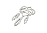 Steel Heart Charm, Stainless Steel Heart Charms, Heart Earrings, Pendants (50x27x0.80mm) SMP2050