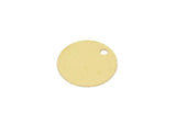 Brass Stamping Tag, Raw Brass Round Charms With 1 Hole, Findings (12x0.40mm) SMP2127