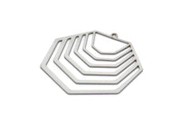 Steel Charm, Stainless Steel Geometric Charm With 1 Loop, Brass Pendants, Charm Pendants, Findings (38x38x0.80mm) SMP2066