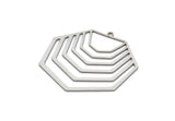 Steel Charm, Stainless Steel Geometric Charm With 1 Loop, Brass Pendants, Charm Pendants, Findings (38x38x0.80mm) SMP2066