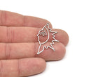 Steel Face Charm, Stainless Steel Face Charms With 1 Loop, Pendants, Earrings, Findings (43x21x0.80mm) SMP2081