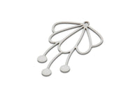 Çelik Çiçek Charm, 1 Döngülü Paslanmaz Çelik Çiçek Şeklinde Charmlar, Bulgular (40x25x0,80 mm) SMP2088