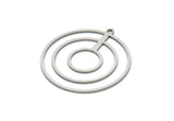 Steel Geometric Charm, Stainless Steel Round Charms With 1 Loop (32x29x0.80mm) SMP2091