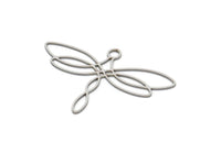 Steel Charm, Stainless Steel Dragonfly Charms With 1 Loop, Earring Charms, Pendant Charms (30x44x0.80mm) SMP2096