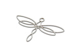 Steel Charm, Stainless Steel Dragonfly Charms With 1 Loop, Earring Charms, Pendant Charms (30x44x0.80mm) SMP2096