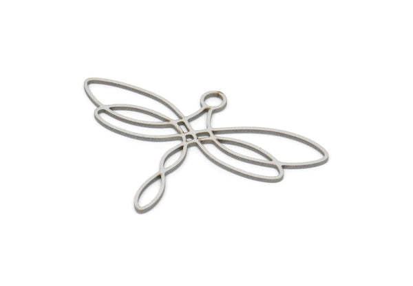 Steel Charm, Stainless Steel Dragonfly Charms With 1 Loop, Earring Charms, Pendant Charms (30x44x0.80mm) SMP2096