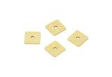 Brass Square Charm, Raw Brass Tiny Square Charms With 1 Hole, Findings (7x0.80mm) SMP2131 A5478