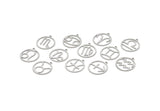 Steel Zodiac Charm, Stainless Steel Zodiac Charms With 1 Loop, Pendants, Earring Charms, Findings (22x20x0.80mm) SMP2101