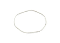 Gümüş Çember Charm, 8 Antik Gümüş Kaplama Pirinç Dalgalı Çember Halka, Charmlar, Bağlantı Parçaları (49x0,80 mm) D1286