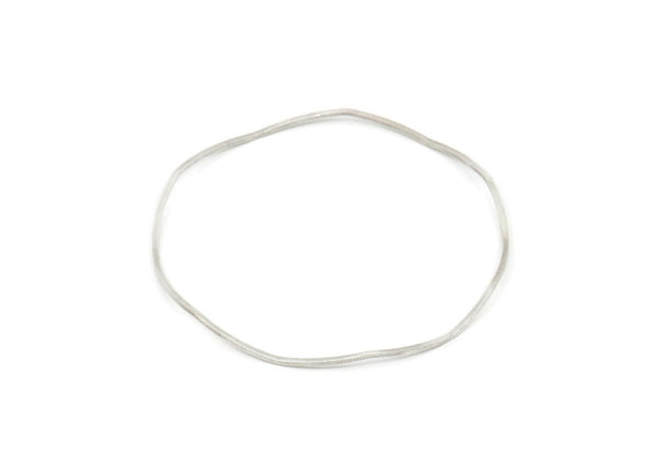 Gümüş Çember Charm, 8 Antik Gümüş Kaplama Pirinç Dalgalı Çember Halka, Charmlar, Bağlantı Parçaları (49x0,80 mm) D1286