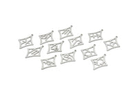 Steel Zodiac Charm, Stainless Steel Zodiac Charms With 1 Loop, Pendants, Earring Charms, Findings (34x25x0.80mm) SMP2102