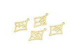 Brass Zodiac Charm, Raw Brass Zodiac Charms With 1 Loop, Pendants, Earring Charms, Findings (22x15x0.60mm) SMP2103