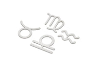 Steel Zodiac, Stainless Steel Zodiac Findings, Charm Pendants, Earring Charms, Findings SMP2105