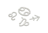 Steel Zodiac, Stainless Steel Zodiac Findings, Charm Pendants, Earring Charms, Findings SMP2105
