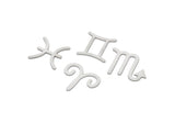 Steel Zodiac, Stainless Steel Zodiac Findings, Charm Pendants, Earring Charms, Findings SMP2105