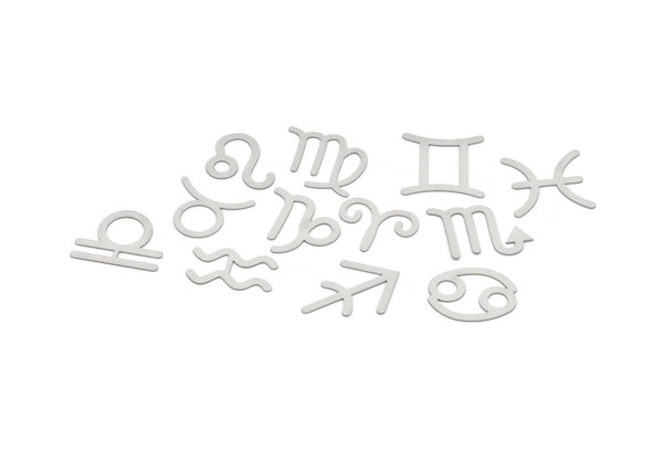 Steel Zodiac, Stainless Steel Zodiac Findings, Charm Pendants, Earring Charms, Findings SMP2106