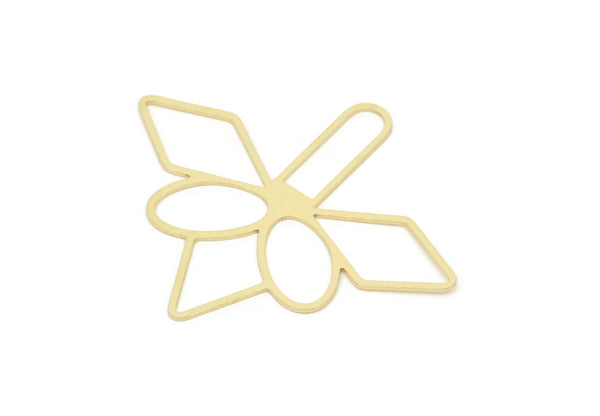 Brass Charm, Raw Brass Charms, Earring Charms, Pendant Charms, Findings (38x45x0.60mm) SMP2110