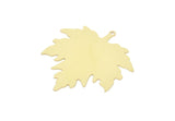 Brass Leaf Charm, Raw Brass Plane Tree Leaf Charms With 1 Loop, Findings (42x40x0.60mm) SMP2111