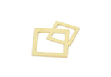 Brass Geometric Charm, Raw Brass Square Charms, Findings (20x17x0.60mm) SMP2119