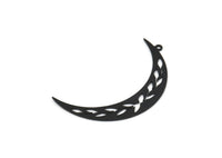 Siyah Ay Tılsımı, 4 Oksitlenmiş Siyah Pirinç Hilal ve Dal Şeklinde Tılsım, 1 Döngü, Bulgular (41x7x0,60 mm) SMP0595 A3859