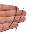 Siyah Çivi Küpe Telleri, 1 Delikli 8 Oksitlenmiş Siyah Pirinç İğne Çubuğu Küpe Telleri (70x2,5x1 mm) BS 2291