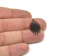 Siyah Sunny Charm, 1 Döngülü 12 Oksitlenmiş Siyah Pirinç Sunny Charm (26x14x0,60 mm) D1396