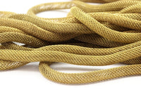 Brass Mesh Chain, 2 M- (5mm) Raw Brass Mesh Chain Ch002  ( Z108 )