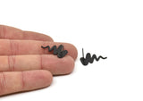 Siyah Fırtına Küpe, 4 Oksitlenmiş Siyah Pirinç Kasırga Fırtınası Şekilli Küpe (23x15x0,80 mm) A2844 H0092
