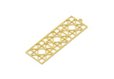 Brass Rectangle Charm, Raw Brass Rectangle Charms With 1 Loop, Earrings, Pendants, Findings (45x15x0.80mm) SMP2124