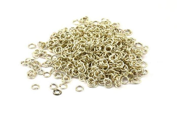 3mm Jump Ring - 250 Antique Silver Plated Brass Jump Rings (3x0.60mm) A0395