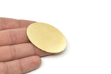Brass Oval Blank, Raw Brass Oval Shaped Blanks, Brass Findings, Stamping Blanks (50x35x1mm) SMP2137
