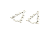 Silver Tree Charm, 24 Antique Silver Plated Brass Tree Charms With 1 Loop, Pendant, Findings (17x13x0.80mm) A6800