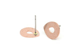 Copper Drop Earring, 6 Raw Copper Drop Stud Earrings (12x0.70mm) M01420 A5764