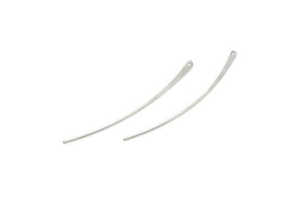 Silver Earring Wires, 10 Antique Silver Plated Brass Needle Bar Earring Wires with 1 Hole (60x2.5x1mm) BS 2290 H1071