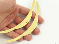 Brass Choker Findings - 3 Raw Brass Choker Findings With 3 Holes (145x0.80mm)   D170--C091