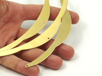 Brass Choker Findings - 3 Raw Brass Choker Findings With 3 Holes (145x0.80mm)   D170--C091