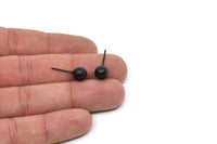 Paslanmaz Çelik Küre Uç, 8 Oksitlenmiş Siyah Paslanmaz Çelik Küpe Ucu, 8 mm Küpe Saplamaları Bs 1072--n0558