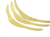 Brass Choker Findings - 3 Raw Brass Choker Findings With 3 Holes (145x0.80mm)   D170--C091