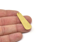 Raw Brass Charm, 6 Raw Brass Geometric Blanks With 1 Loop (45x14x0.80mm) D0178