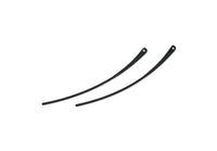Siyah Küpe Telleri, 1 Delikli 10 Oksitlenmiş Siyah Pirinç İğne Çubuğu Küpe Telleri (60x2,5x1 mm) BS 2290 H1071