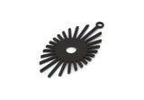 Siyah Sunny Charm, 1 Döngülü 12 Oksitlenmiş Siyah Pirinç Sunny Charm (26x14x0,60 mm) D1396