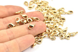 Gold Parrot Clasp, 12 Gold Plated Brass Lobster Claw Clasps (10x5mm) A0364 Q0058