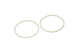 35mm Silver Rings, 12 Silver Tone Brass Circle Connectors (35x1mm) Bs 1087 H0010