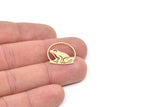 Brass Frog Charm, Raw Brass Frog Charms With 1 Loop, Findings (20/30/40x0.60mm) SMP2141