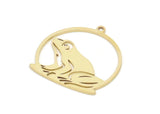 Brass Frog Charm, Raw Brass Frog Charms With 1 Loop, Findings (20/30/40x0.60mm) SMP2141