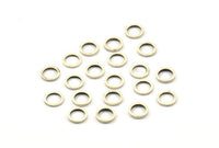 6 mm Daire Konnektörler, 100 Antik Gümüş Kaplama Pirinç Daire Konnektör (6x0,8x0,80 mm) A0899